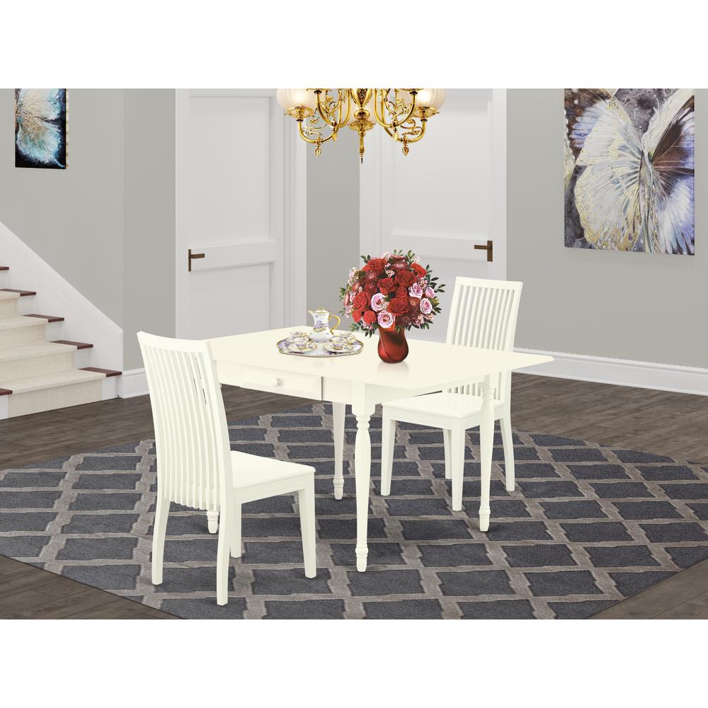 Dining Room Set Linen White, MZIP3-LWH-W. Picture 2