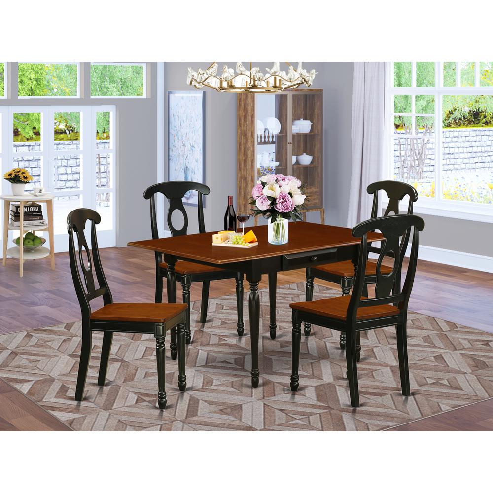 Dining Room Set Black & Cherry, MZKE5-BCH-W. Picture 2