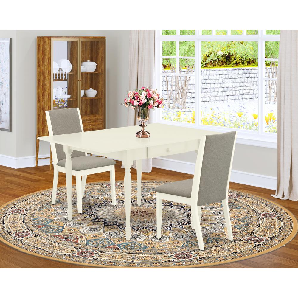 Dining Room Set Linen White, MZLA3-LWH-06. Picture 2