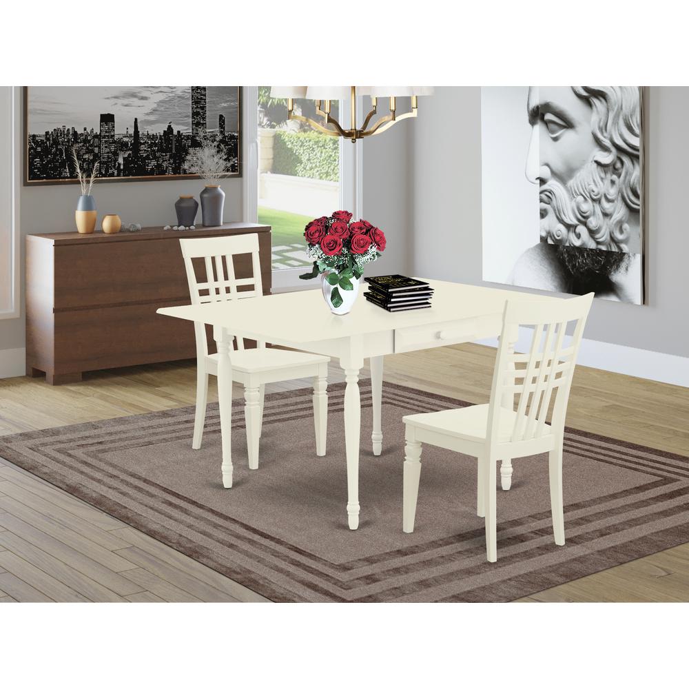 Dining Room Set Linen White, MZLG3-LWH-W. Picture 2
