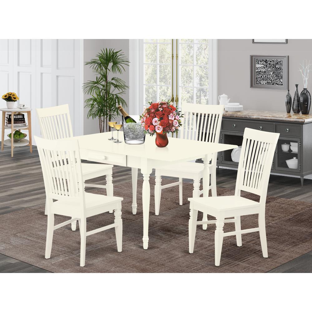 Dining Room Set Linen White, MZWE5-LWH-W. Picture 2