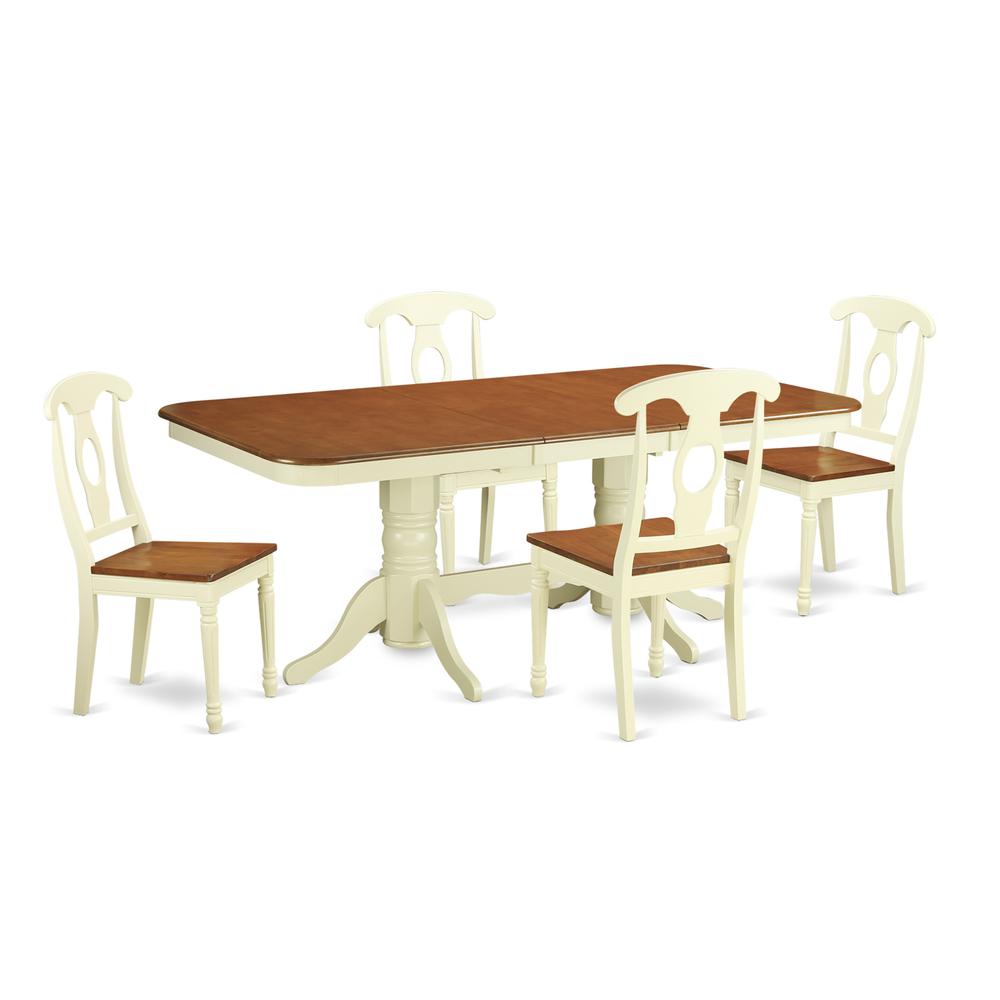 5  Pc  Dining  room  set  for  4-Dining  Table  with  Leaf  and  4  Chairs  for  Dining. Picture 2