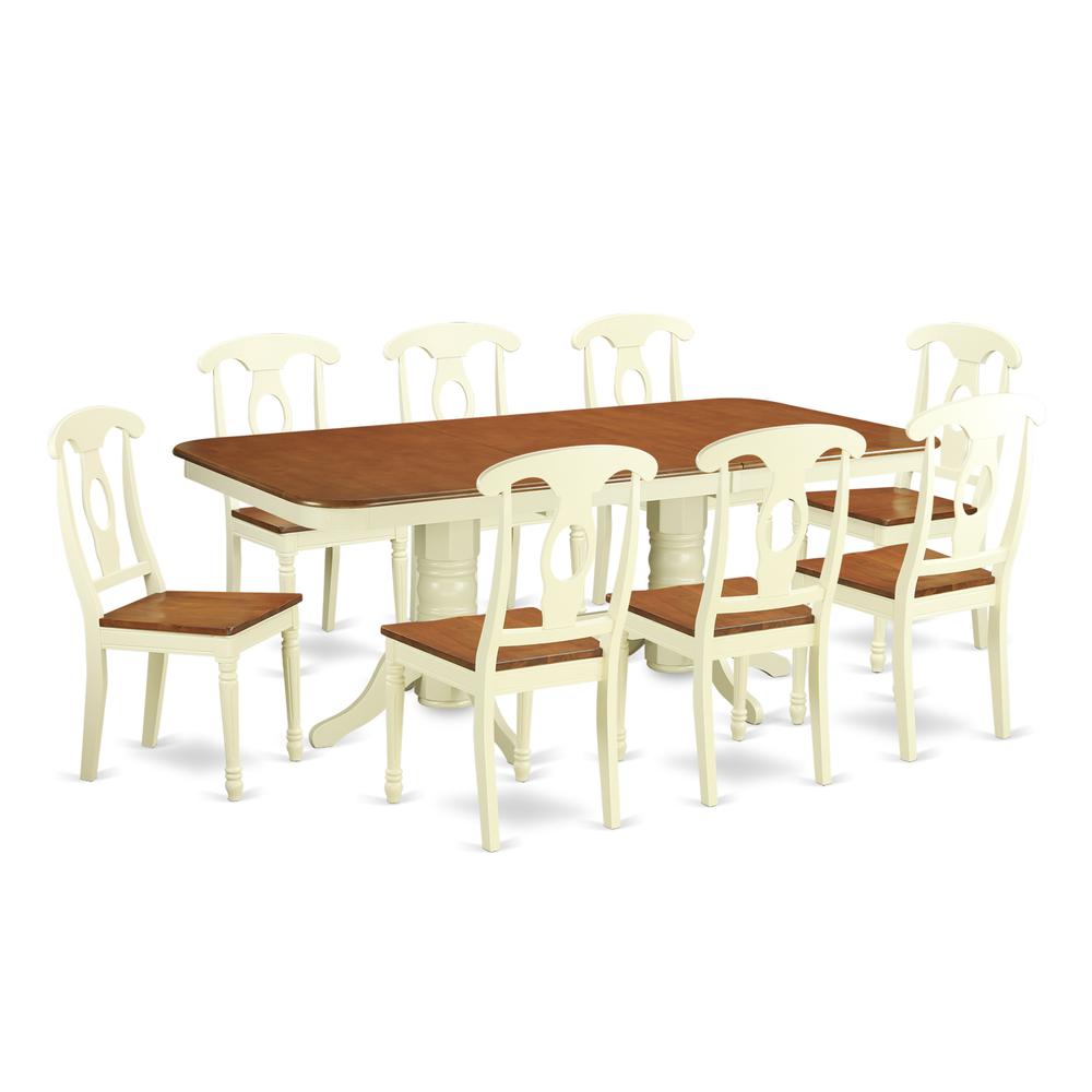 9  Pc  Dining  set-Table  with  Leaf  and  8  Dining  Chairs. Picture 2