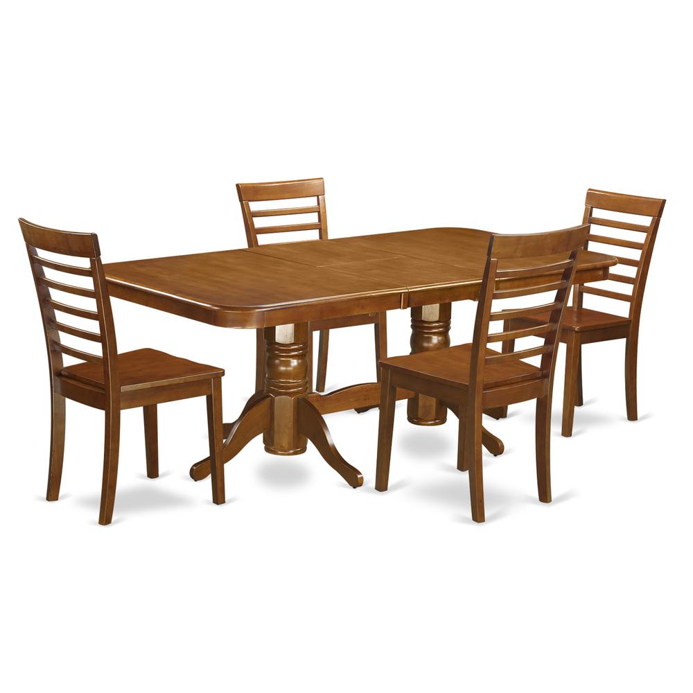 5  Pc  Dining  set  Table  with  Leaf  and  4  Chairs  for  Dining. Picture 2
