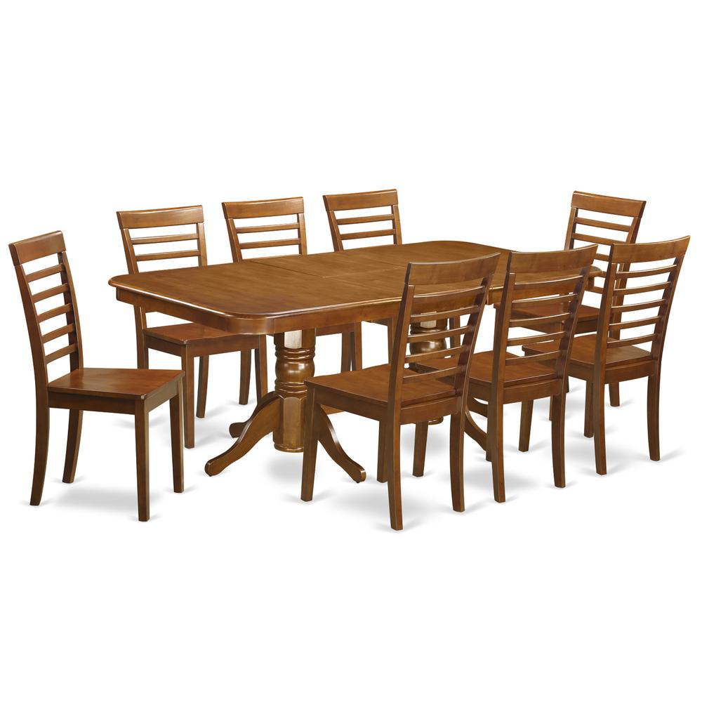 9  Pc  Dining  room  set  Dining  Table  with  Leaf  and  8  Dining  Chairs. Picture 2