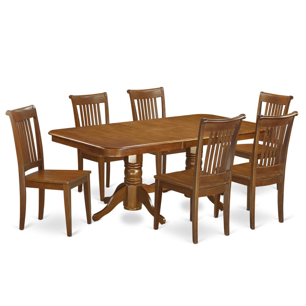 7  Pc  formal  Dining  room  set  Table  with  Leaf  and  6  Dining  Chairs.. Picture 2