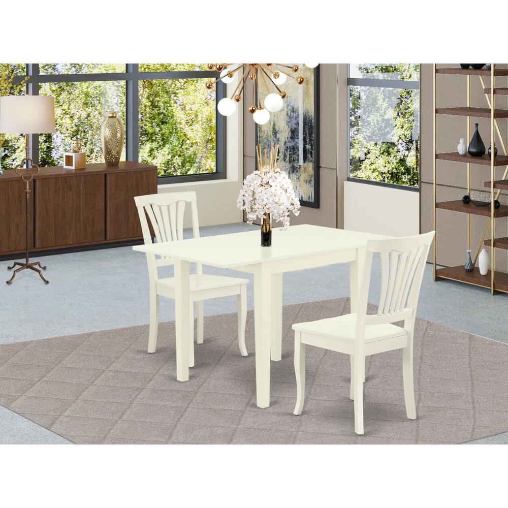 Dining Room Set Linen White, NDAV3-LWH-W. Picture 2