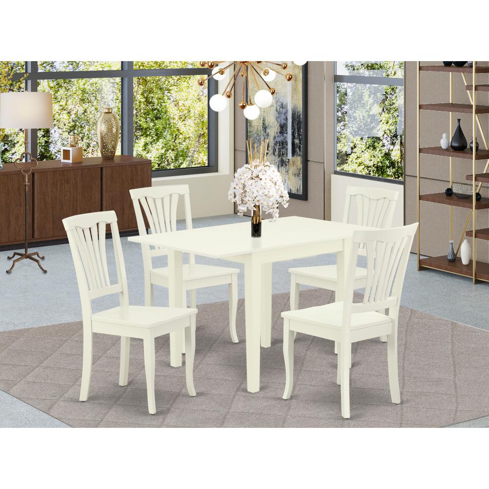 Dining Room Set Linen White, NDAV5-LWH-W. Picture 2