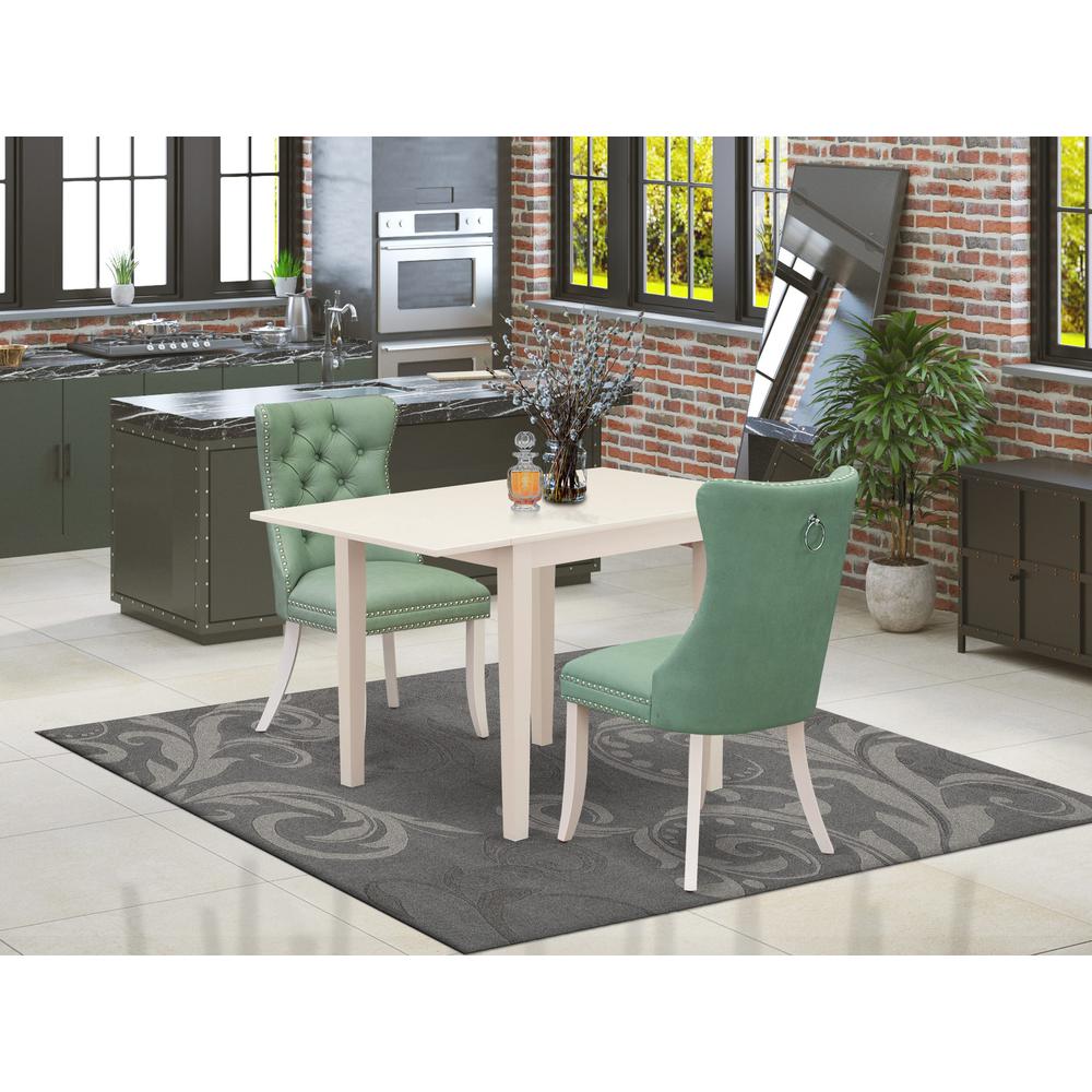 3 Piece Dinette Set Consists of a Rectangle Dining Table with Dropleaf. Picture 7
