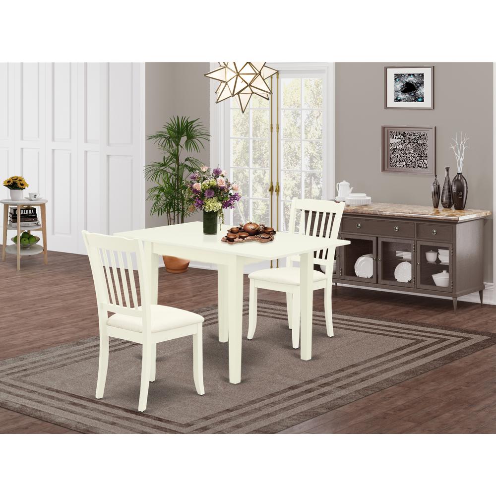 Dining Room Set Linen White, NDDA3-LWH-C. Picture 2