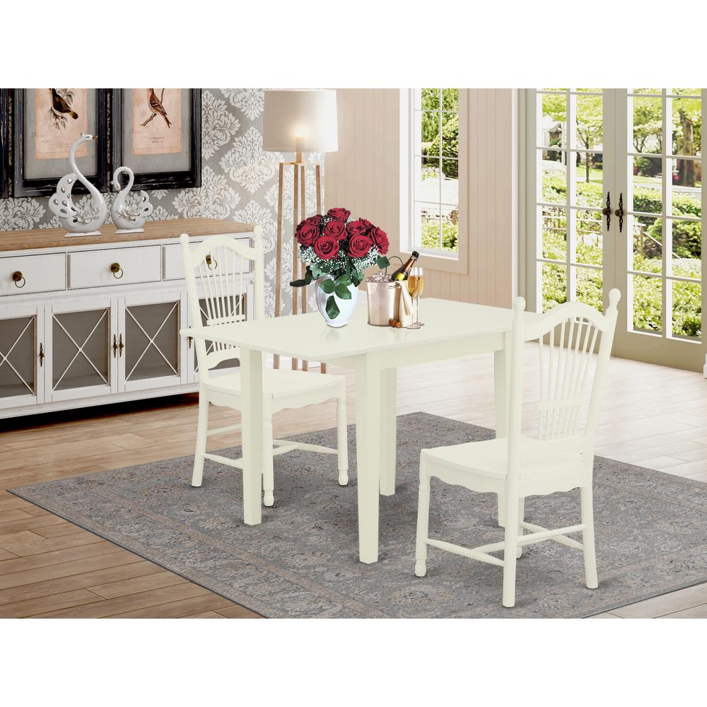 Dining Room Set Linen White, NDDO3-LWH-W. Picture 2