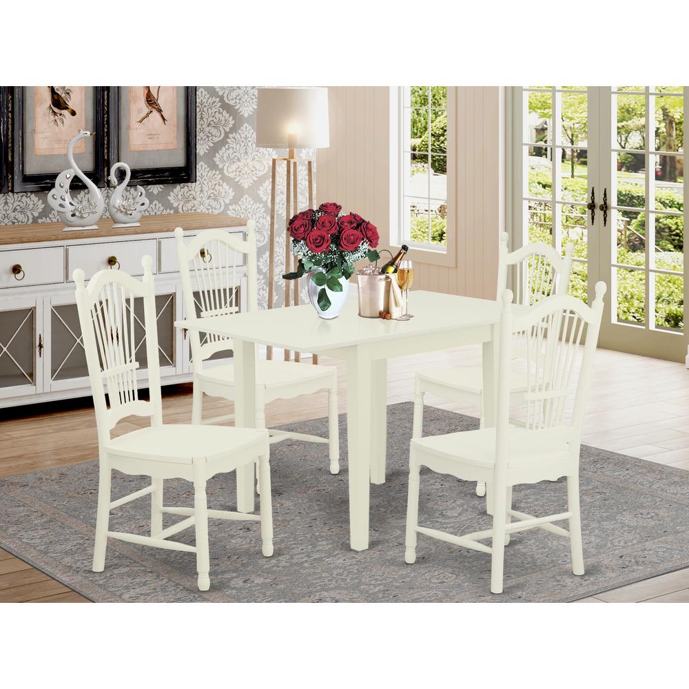 Dining Room Set Linen White, NDDO5-LWH-W. Picture 2