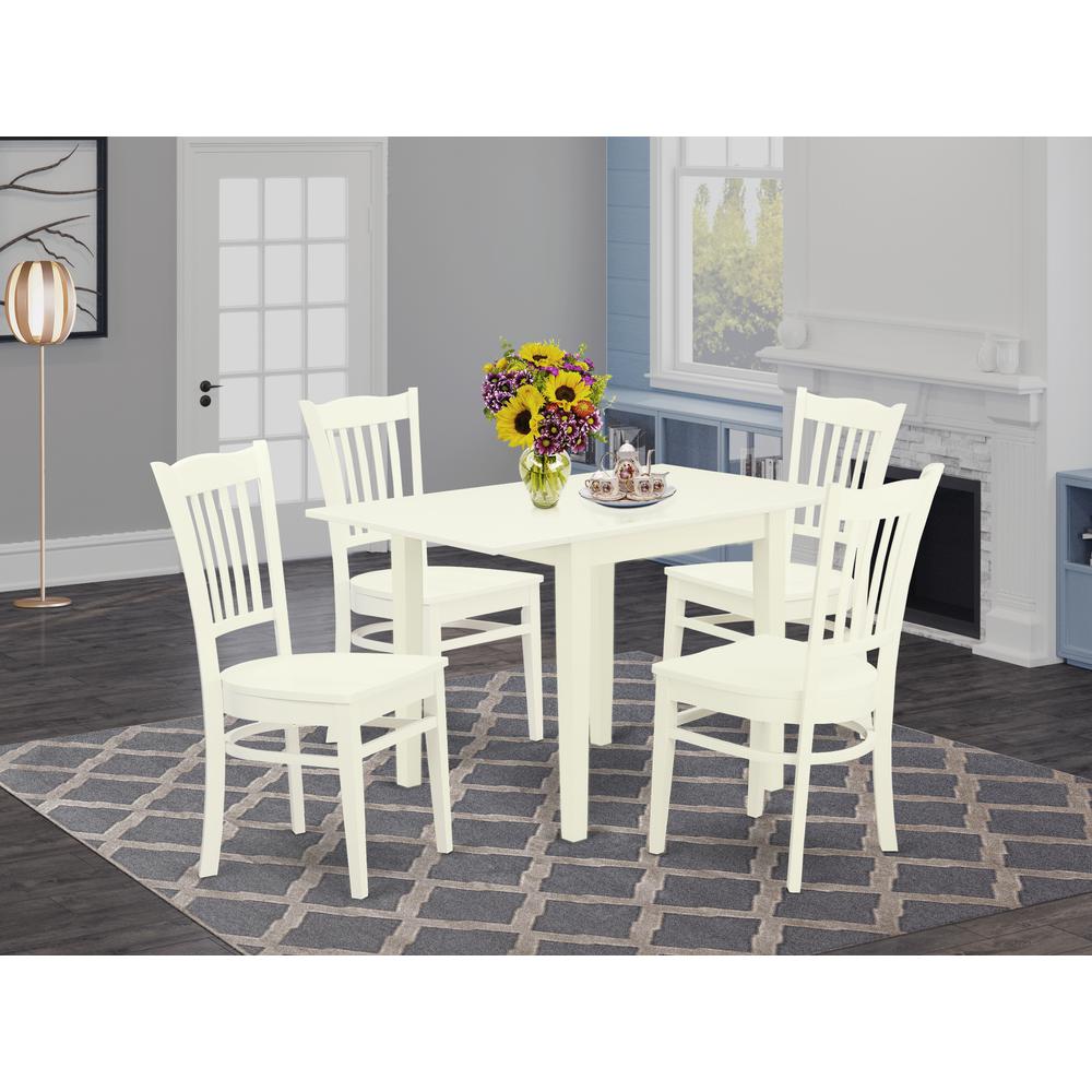 Dining Room Set Linen White, NDGR5-LWH-W. Picture 2
