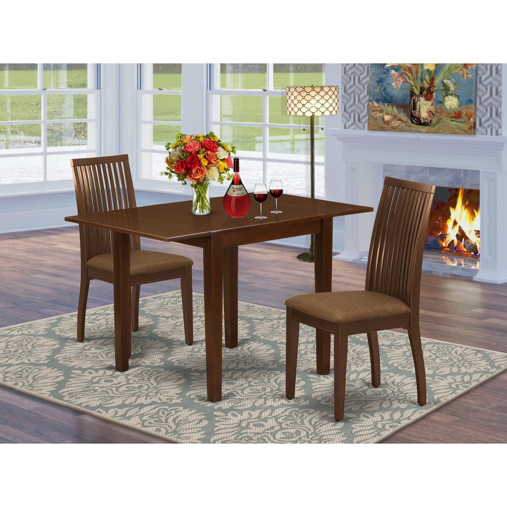 3 Piece Dining Room Furniture Set Contains a Rectangle Dining Table. Picture 15