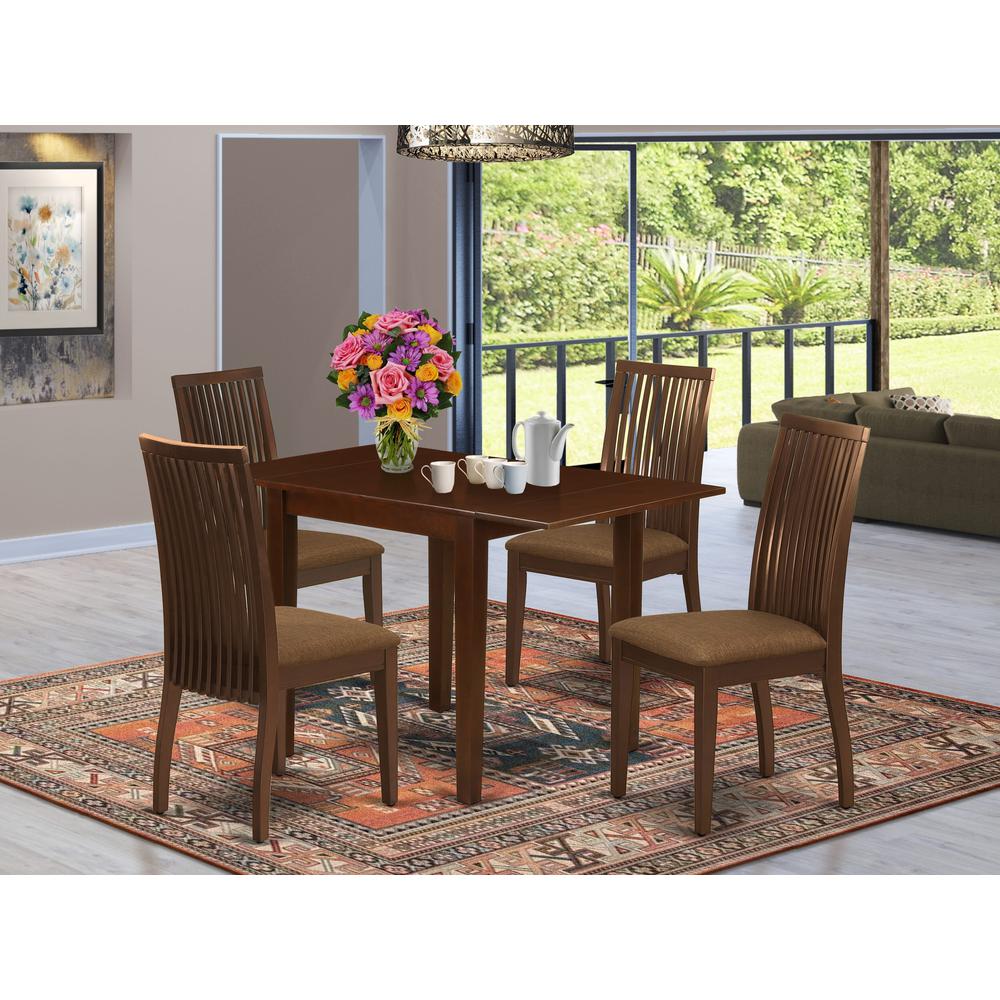 5 Piece Kitchen Table & Chairs Set Includes a Rectangle Dining Room Table. Picture 15