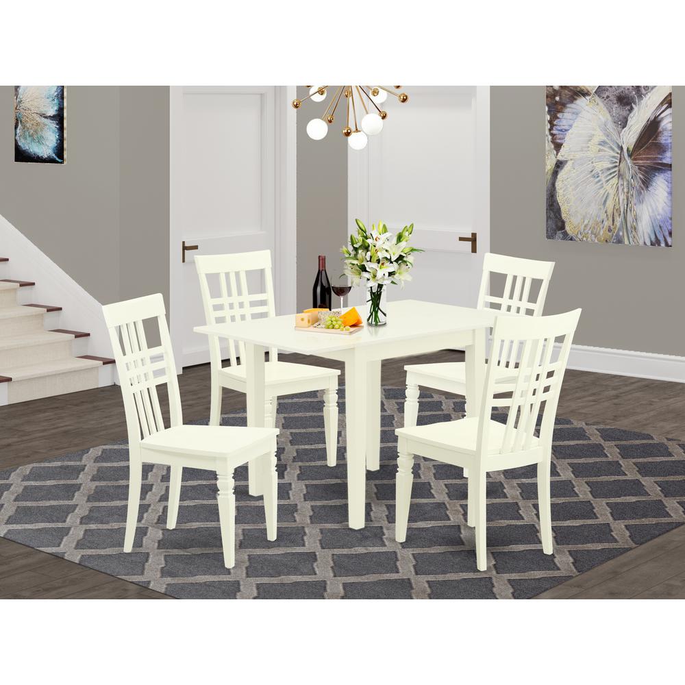 Dining Room Set Linen White, NDLG5-LWH-W. Picture 2