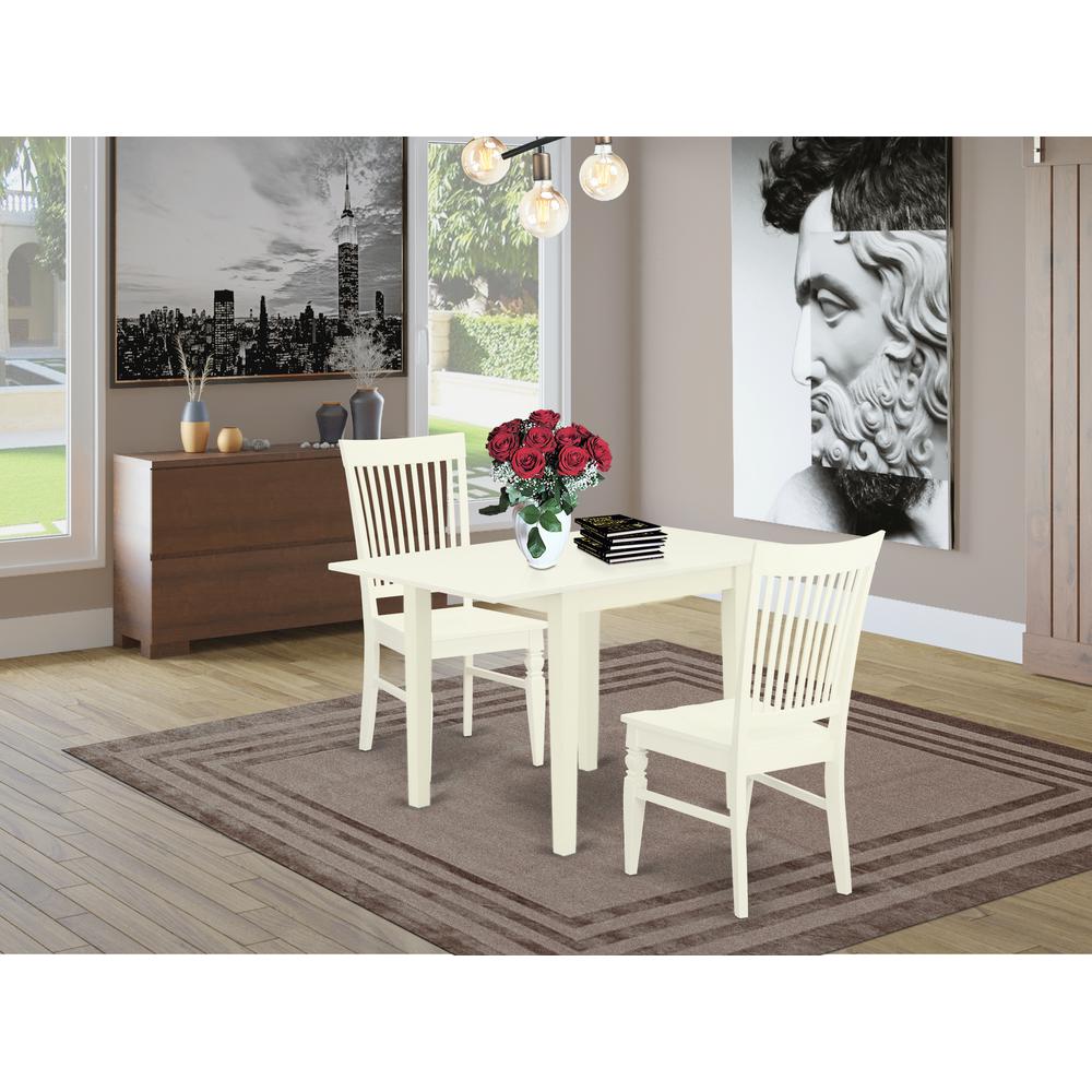 Dining Room Set Linen White, NDWE3-LWH-W. Picture 2