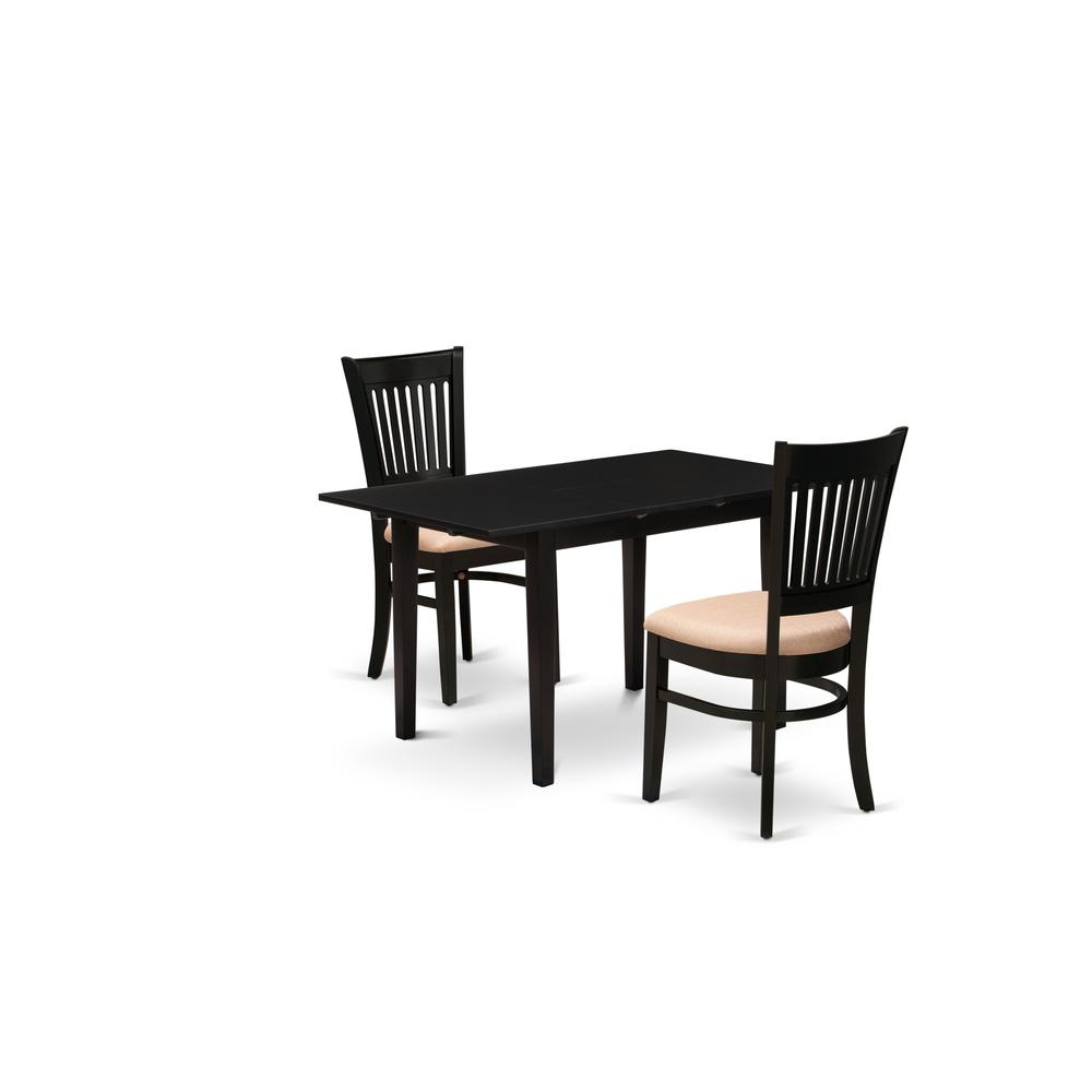Dining Table- Dining Chairs, NFVA3-BLK-C. Picture 2