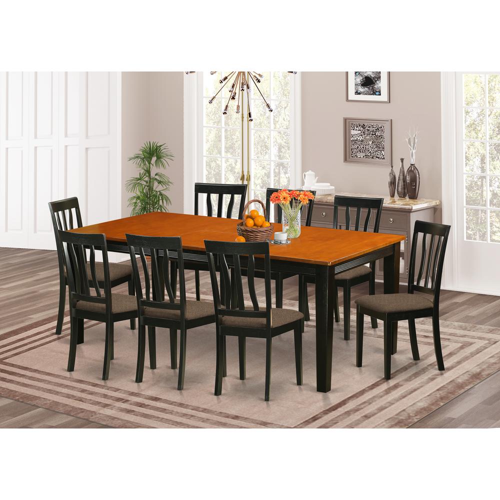 NIAN7-BCH-C 7PC Kitchen Table set-Dining Table and 6 Dining Chairs. Picture 2