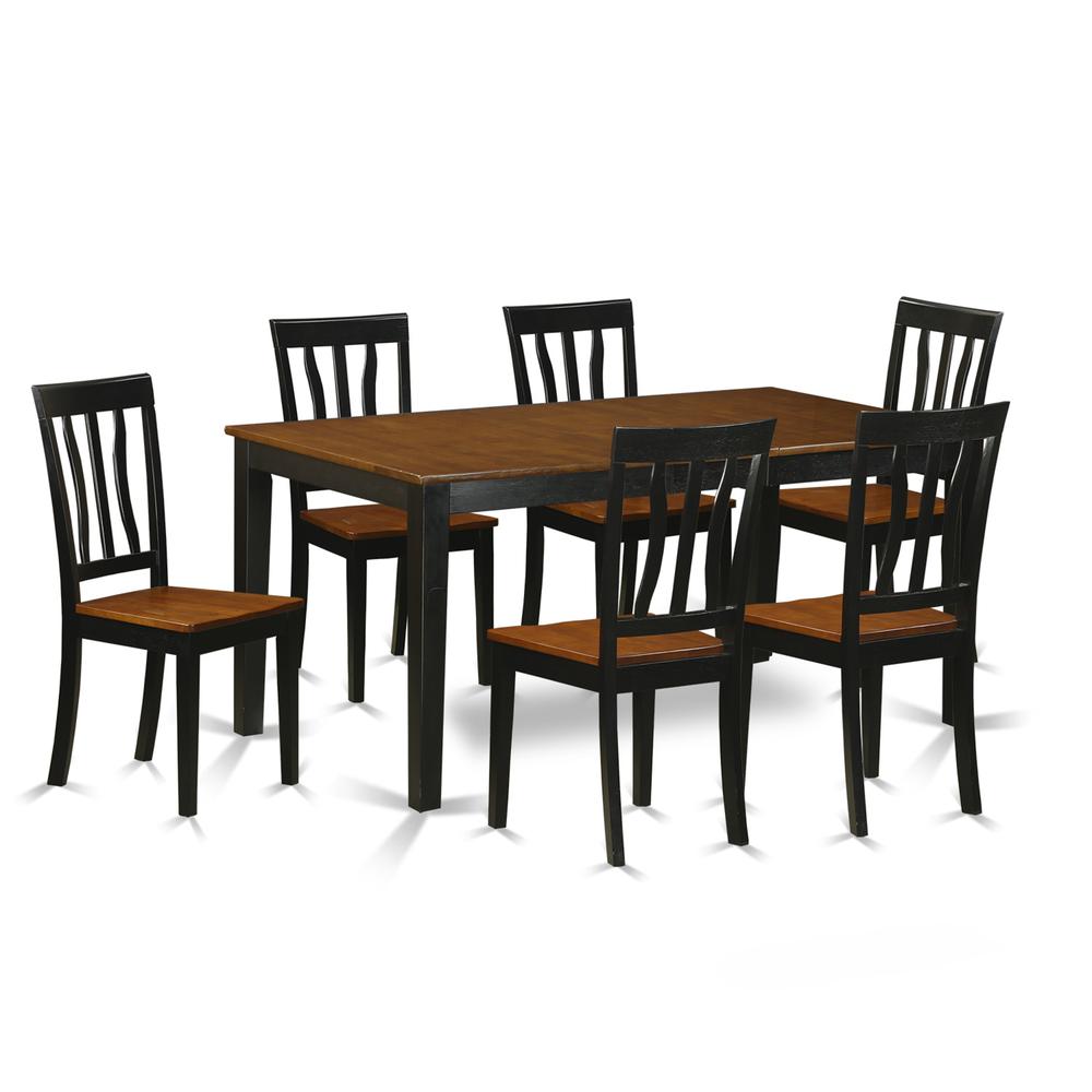 7  PC  Kitchen  Table  set-Dining  Table  and  6  Wood  Dining  Chairs. Picture 2