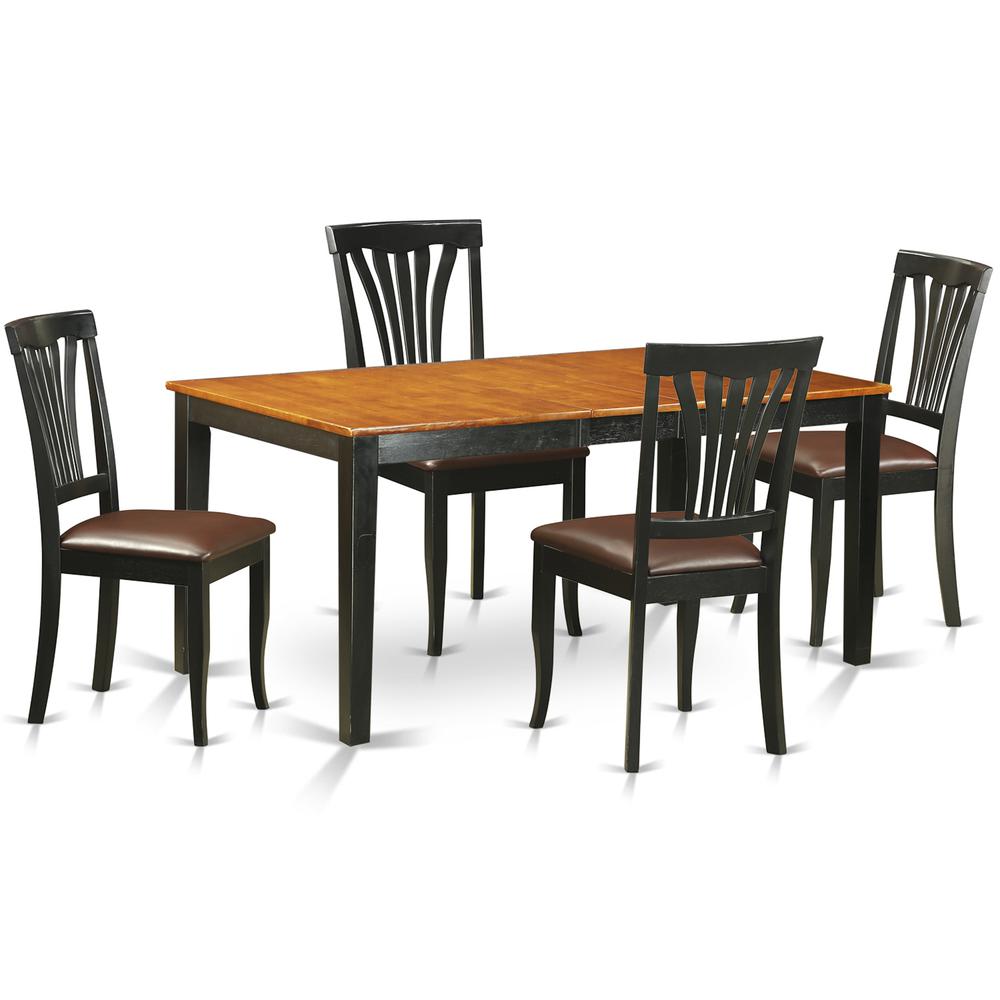 5  PC  Kitchen  Table  set-Dining  Table  and  4  Leather  Dining  Chairs. Picture 2