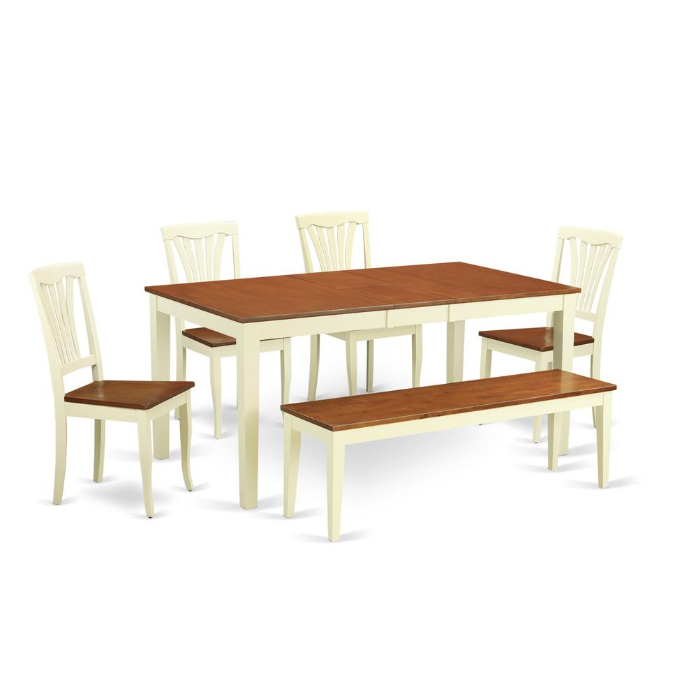 6-Pc  Dining  room  set-  Kitchen  dinette  Table  and  4  Kitchen  Dining  Chairs  along  with  Bench. Picture 2