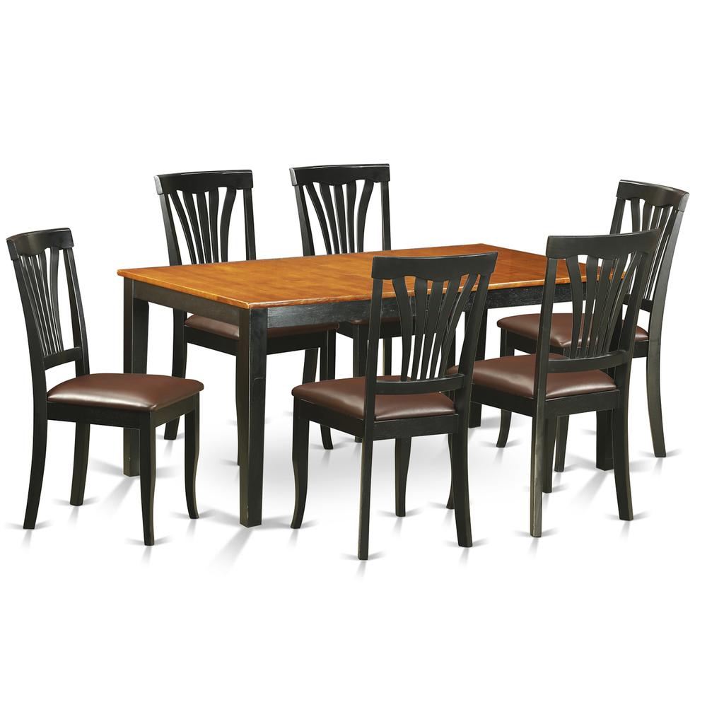 7  PC  Kitchen  Table  set-Dining  Table  and  6  Leather  Dining  Chairs. Picture 2