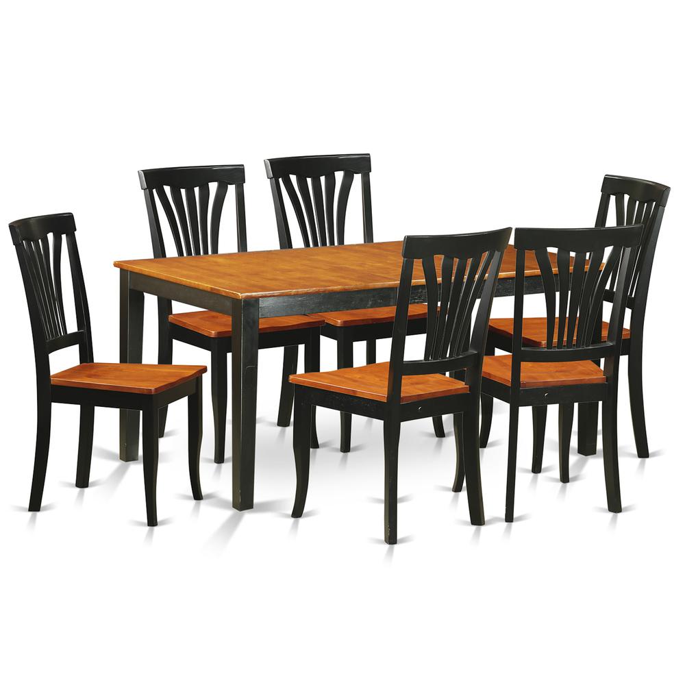 7  PC  Kitchen  Table  set-Dining  Table  and  6  Wood  Chairs. Picture 1