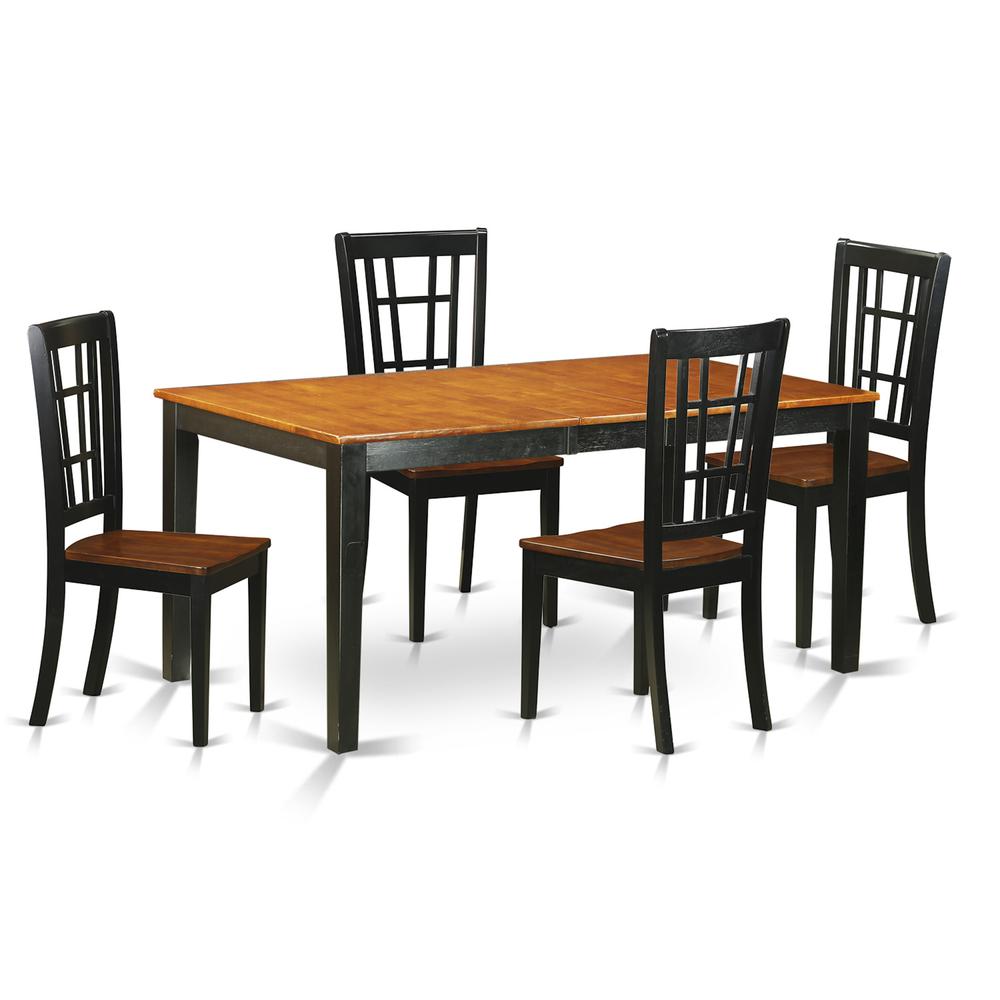 5  Pc  Dining  room  set-Table  with  Leaf  Plus  4  Chairs  for  Dining  room. Picture 2