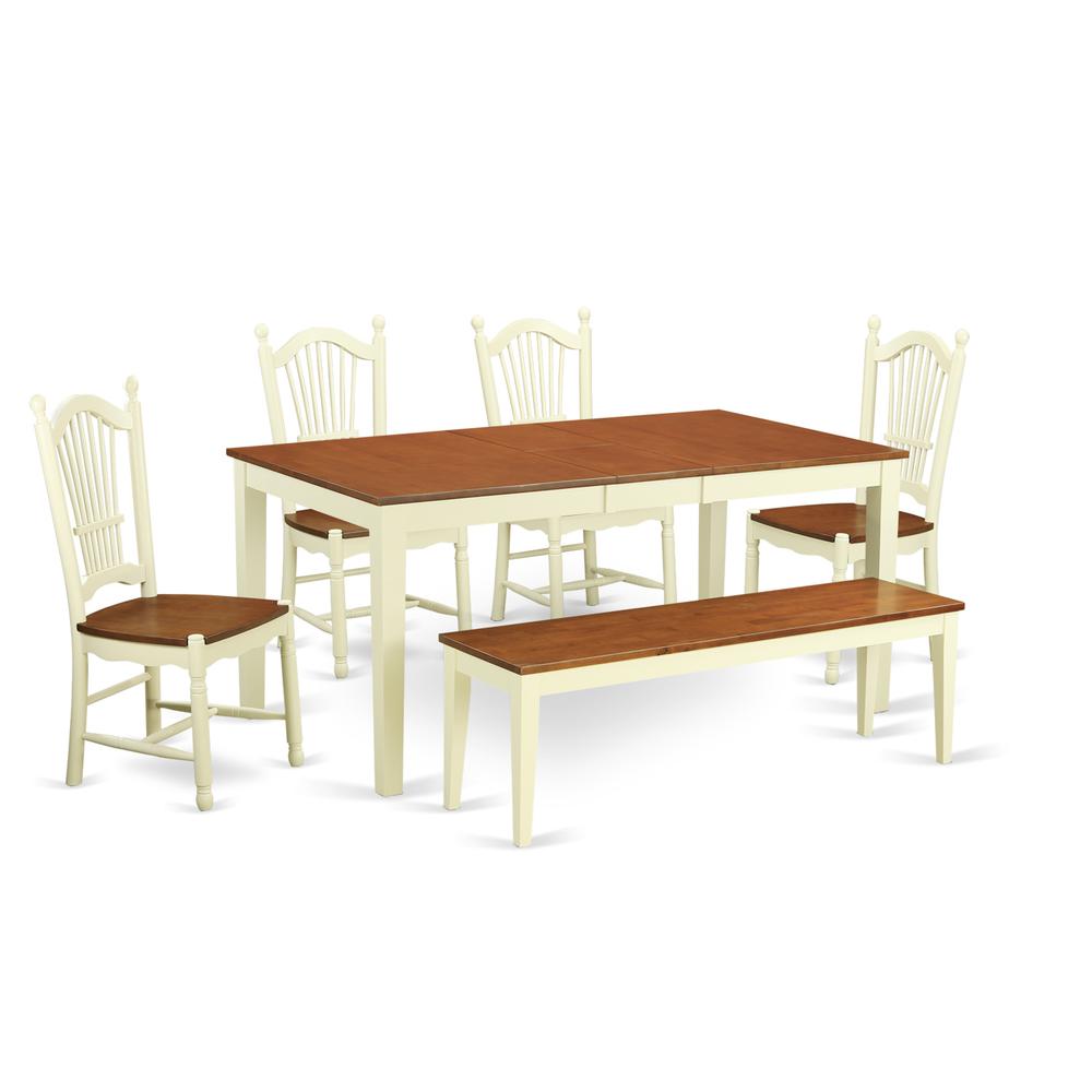 6  Pc  Kitchen  nook  Dining  set  -  Kitchen  dinette  Table  and  4  Dining  Chairsplus  Bench. Picture 2