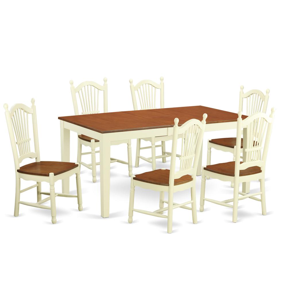 7  PC  Kitchen  nook  Dining  set  for  6-Kitchen  dinette  Table  and  6  Dining  Chairs. Picture 2