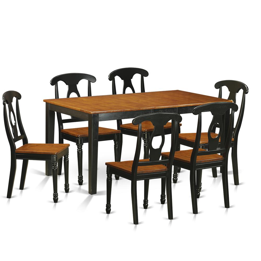 7  PC  Kitchen  Table  set-Dining  Table  and  6  Wooden  Dining  Chairs. Picture 2