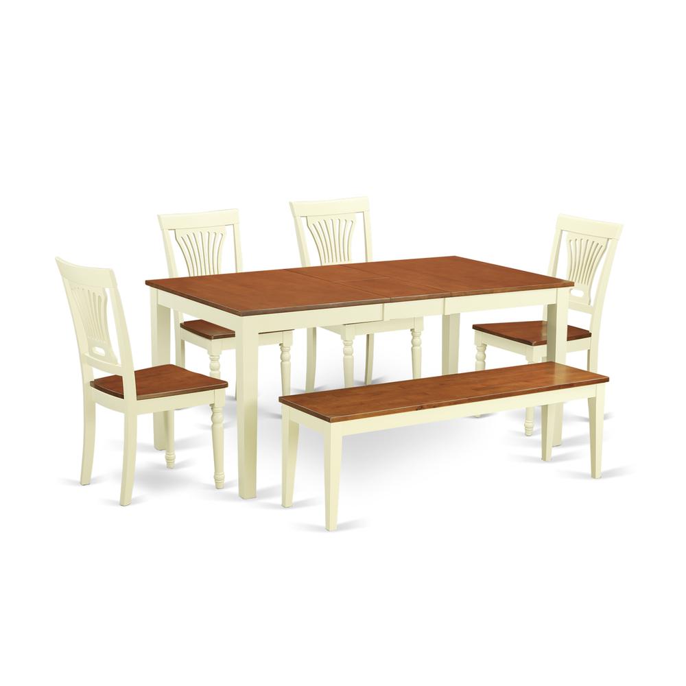 6  Pc  dinette  Table  set  -  Dinette  Table  and  4  Kitchen  Chairs  coupled  with  Bench. Picture 2