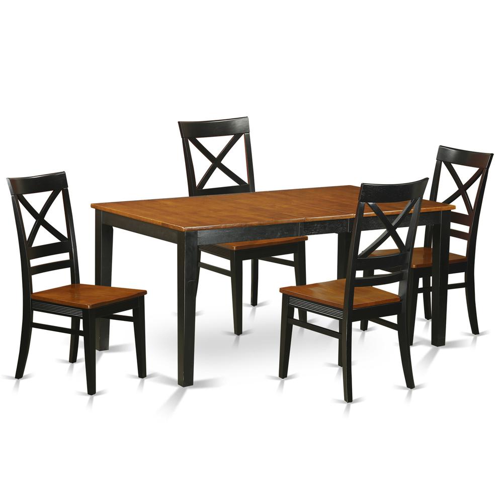 5  PC  Table  set-Dining  Table  and  4  Wood  Dining  Chairs. Picture 2