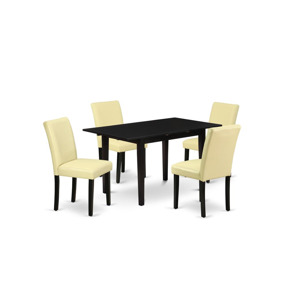 Dining Table- Dining Chairs, NOAB5-BLK-73. Picture 2