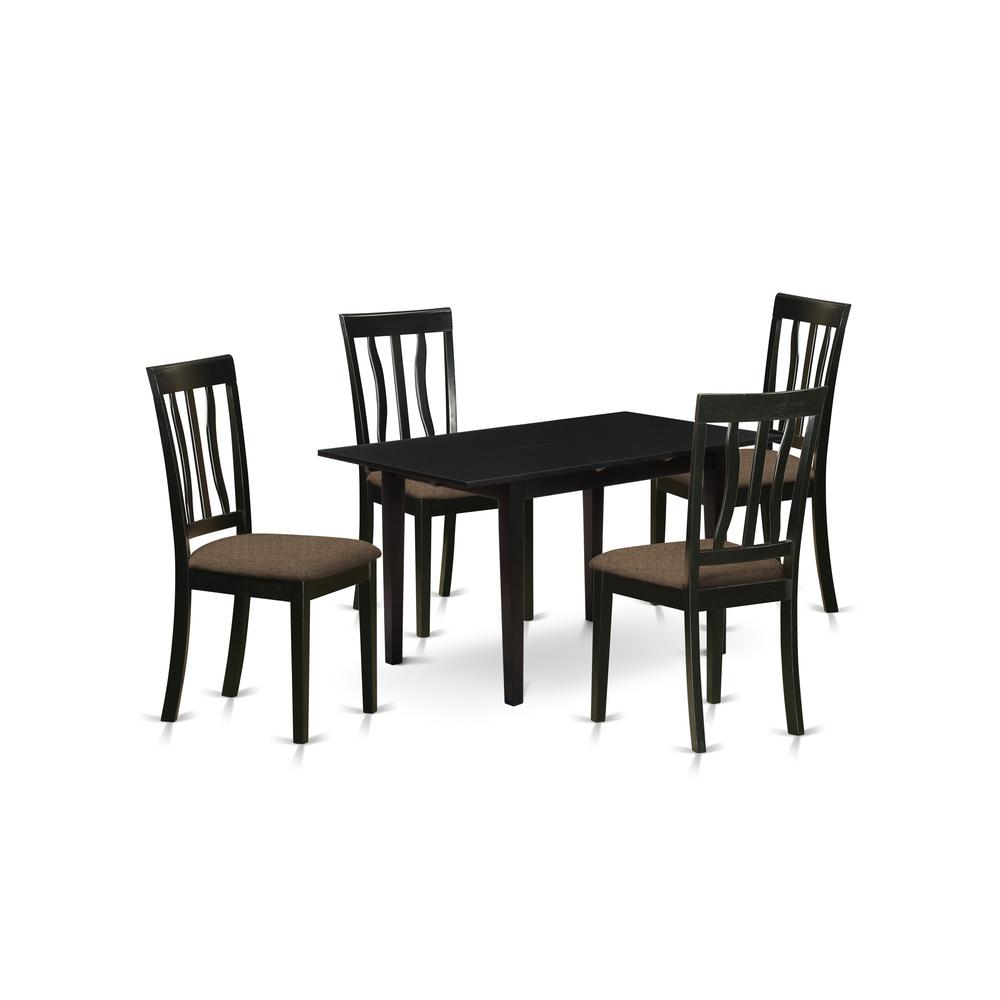 Dining Table- Dining Chairs, NOAN5-BLK-C. Picture 2