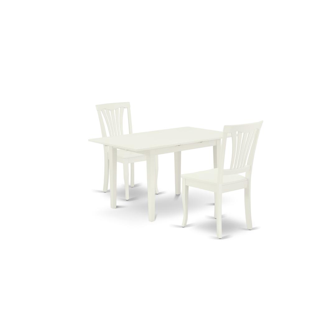 Dining Table- Dining Chairs, NOAV3-LWH-W. Picture 2