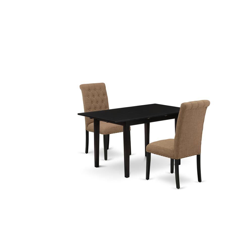 Dining Table- Dining Chairs, NOBR3-BLK-17. Picture 2