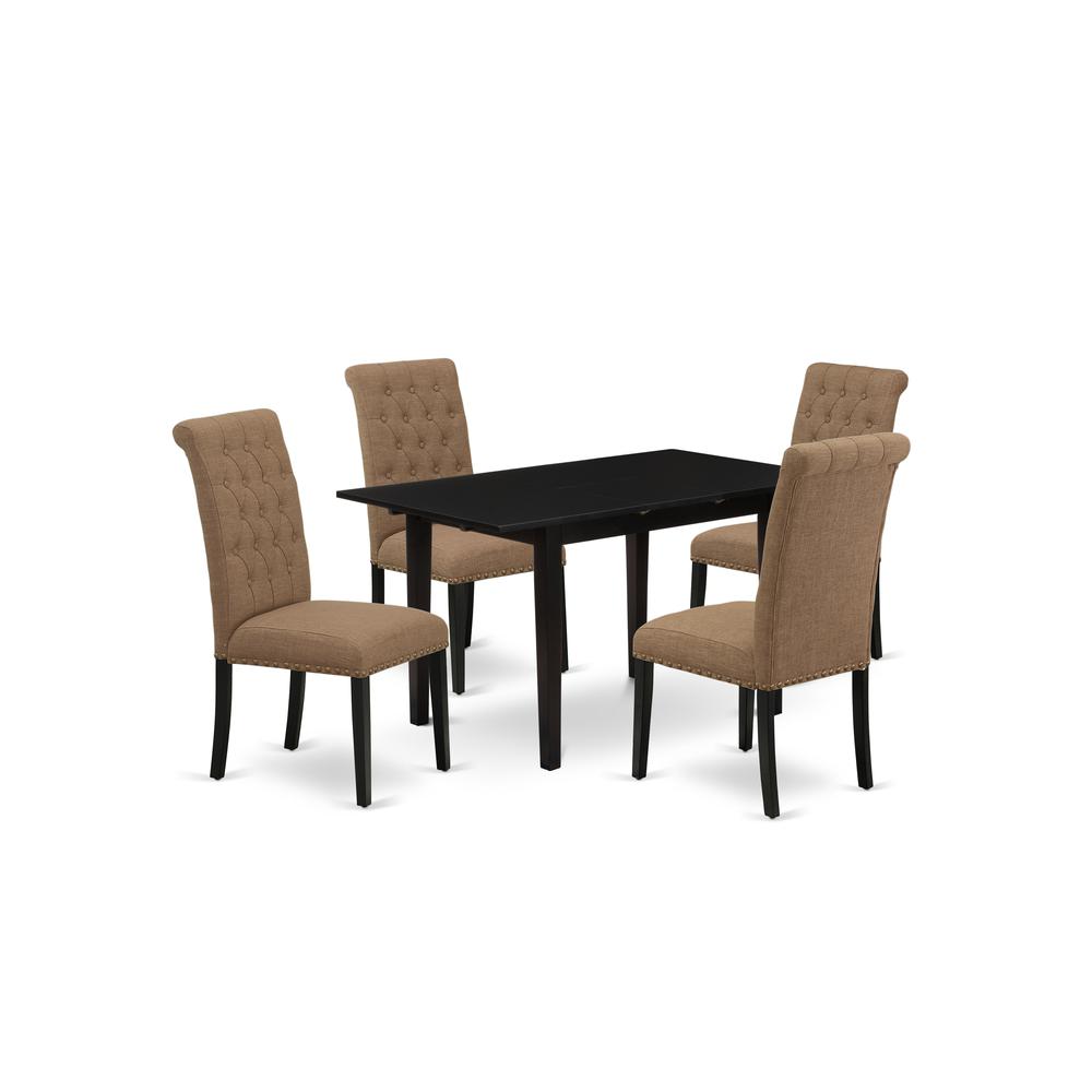 Dining Table- Dining Chairs, NOBR5-BLK-17. Picture 2