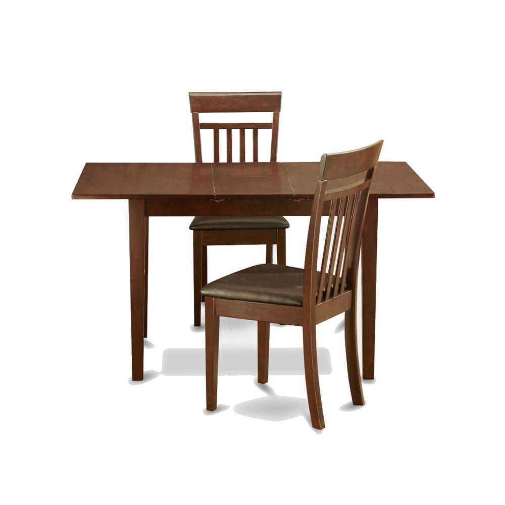 3  Pc  small  Kitchen  Table  set  -  Table  with  Leaf  and  2  Kitchen  Chairs. Picture 2