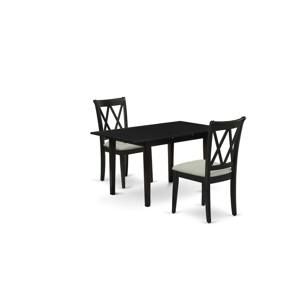 Dining Table- Dining Chairs, NOCL3-BLK-C. Picture 2