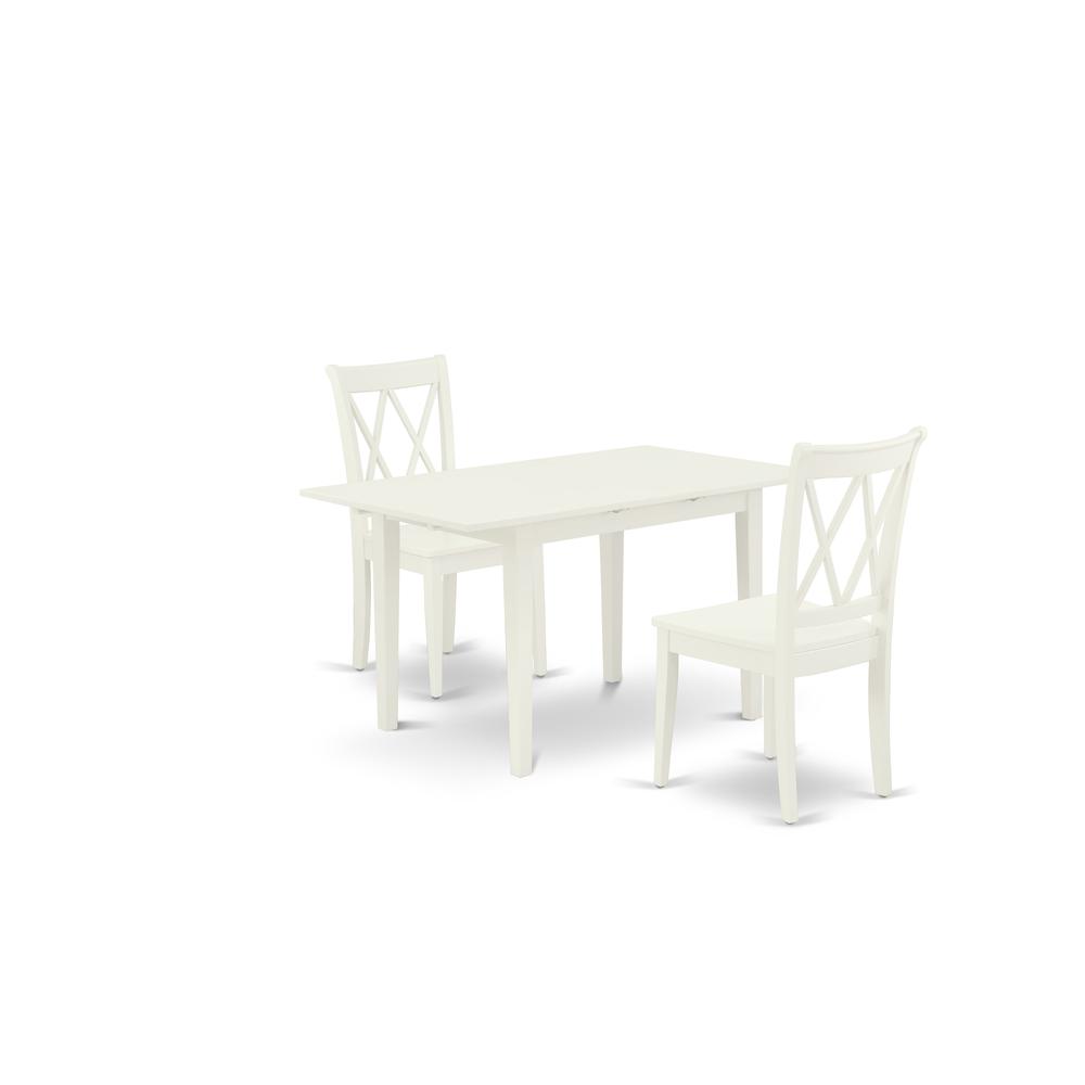 Dining Table- Dining Chairs, NOCL3-LWH-W. Picture 2