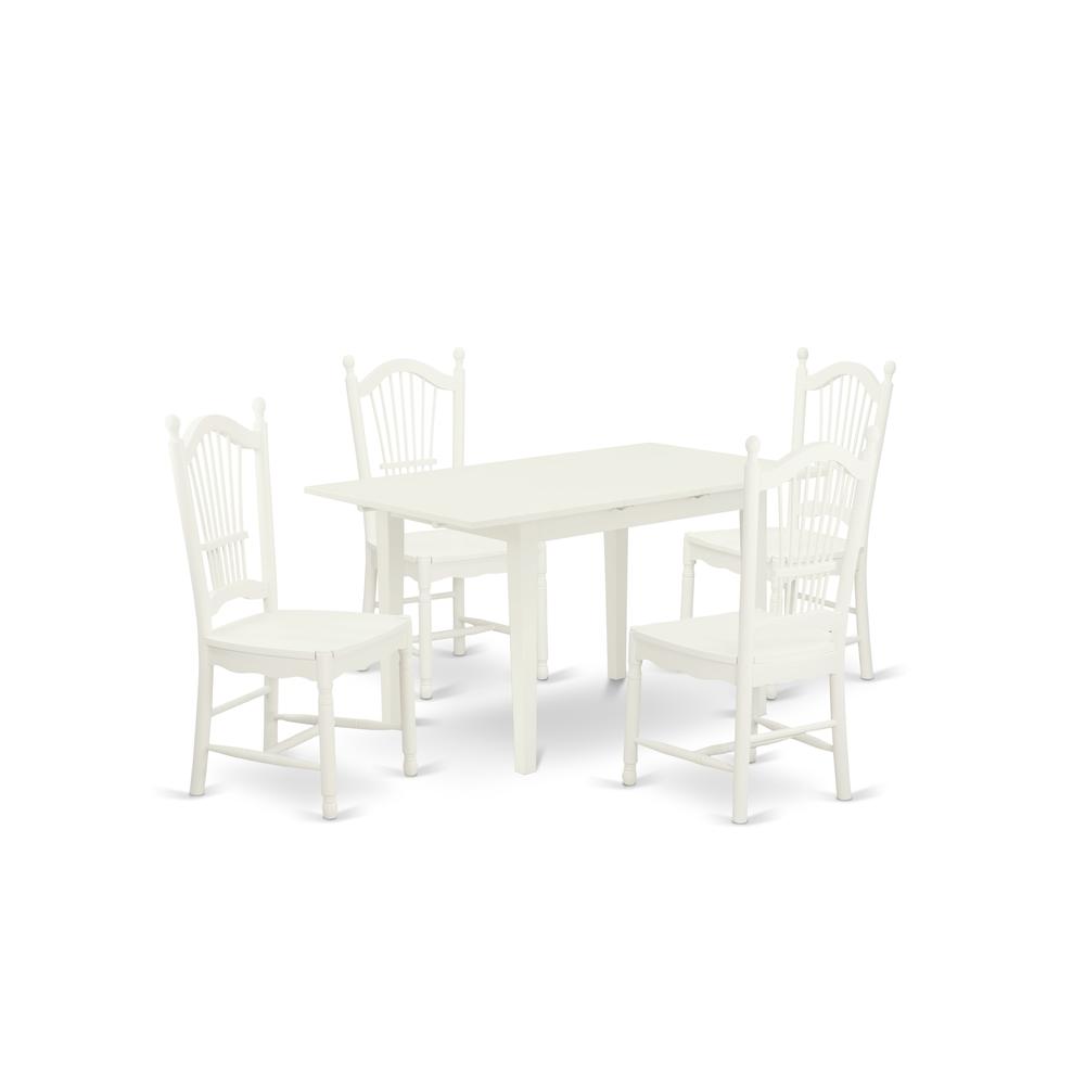 Dining Table- Dining Chairs, NODO5-LWH-W. Picture 2