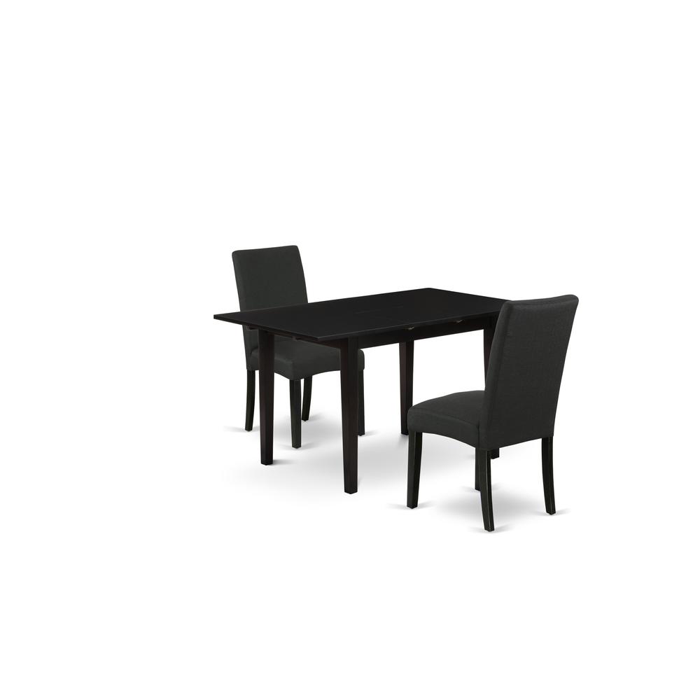 Dining Table- Dining Chairs, NODR3-BLK-24. Picture 2