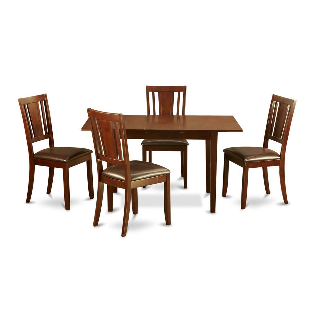 5  Pc  Small  dinette  set  -  Table  with  Leaf  and  4  Kitchen  Chairs. Picture 2