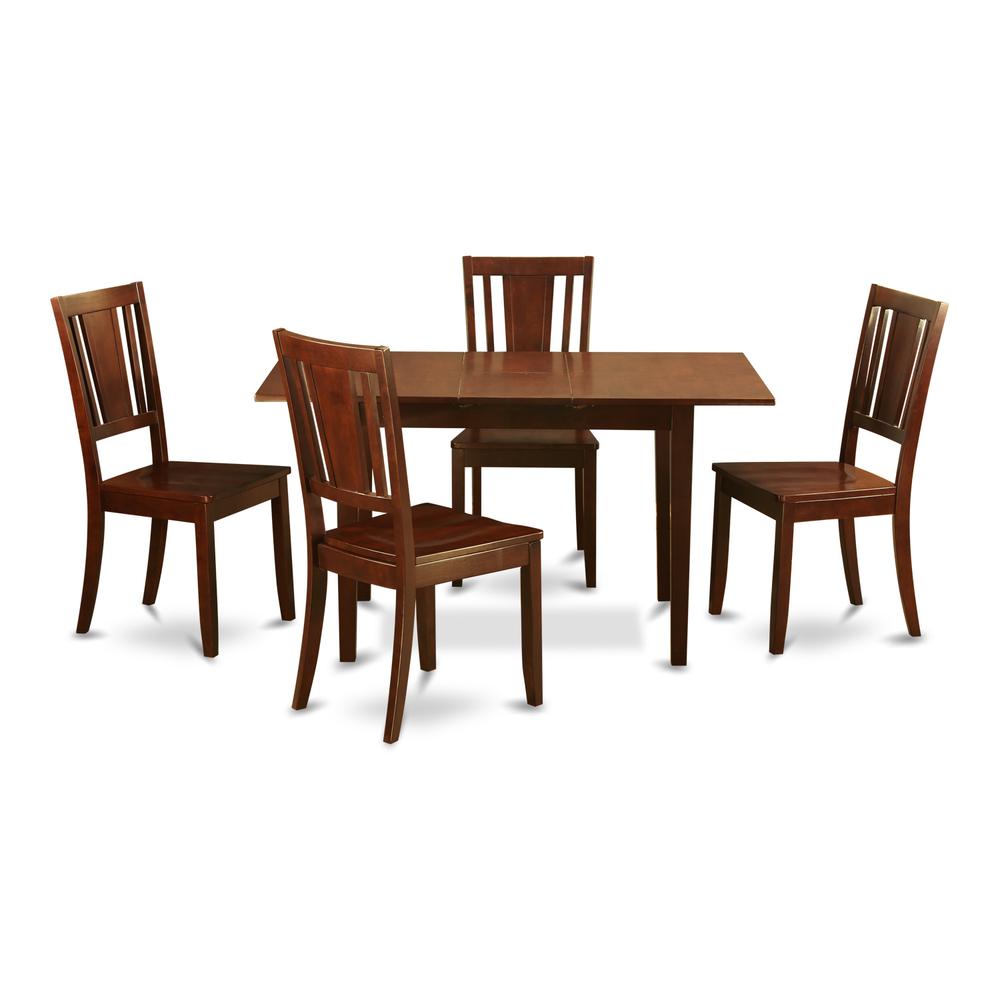 5  Pc  Small  Kitchen  dinette  set  -  Table  with  a  12in  Leaf  and  4  Dining  Table  Chairs. Picture 2