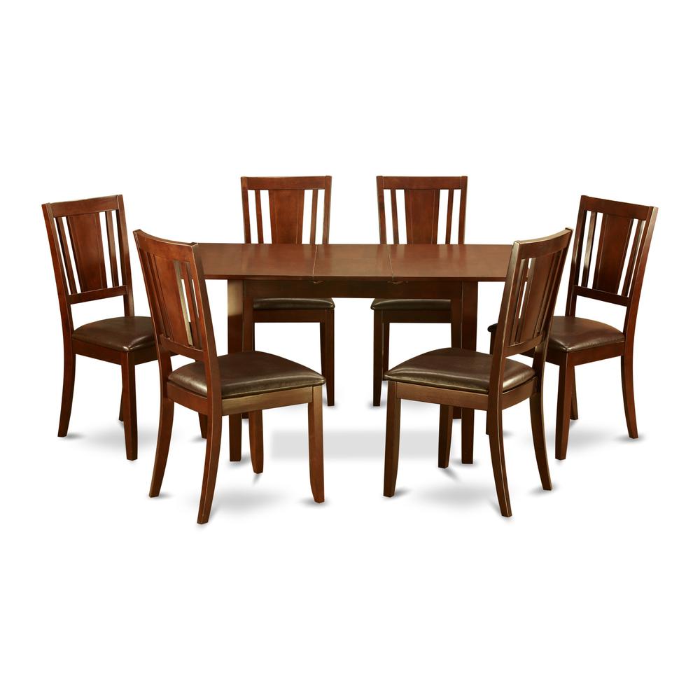 7  Pc  Kitchen  Tables  set  -  Table  with  Leaf  and  6  Dining  Chairs. Picture 2