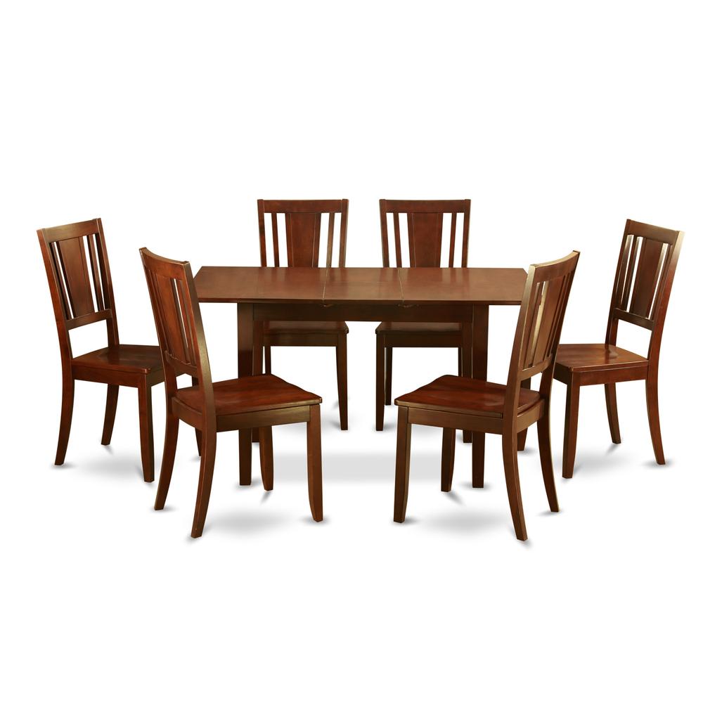 7  Pc  Kitchen  Dining  Tables  set  -  Table  with  Leaf  and  6  Dining  Chairs. Picture 2