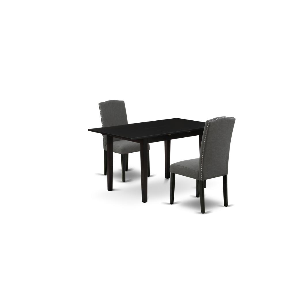 Dining Table- Parson Chairs, NOEN3-BLK-20. Picture 2