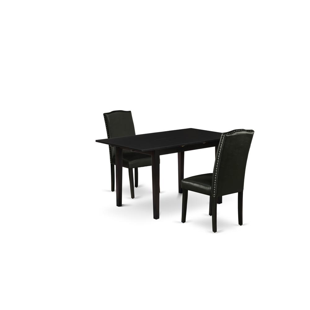 Dining Table- Parson Chairs, NOEN3-BLK-69. Picture 2